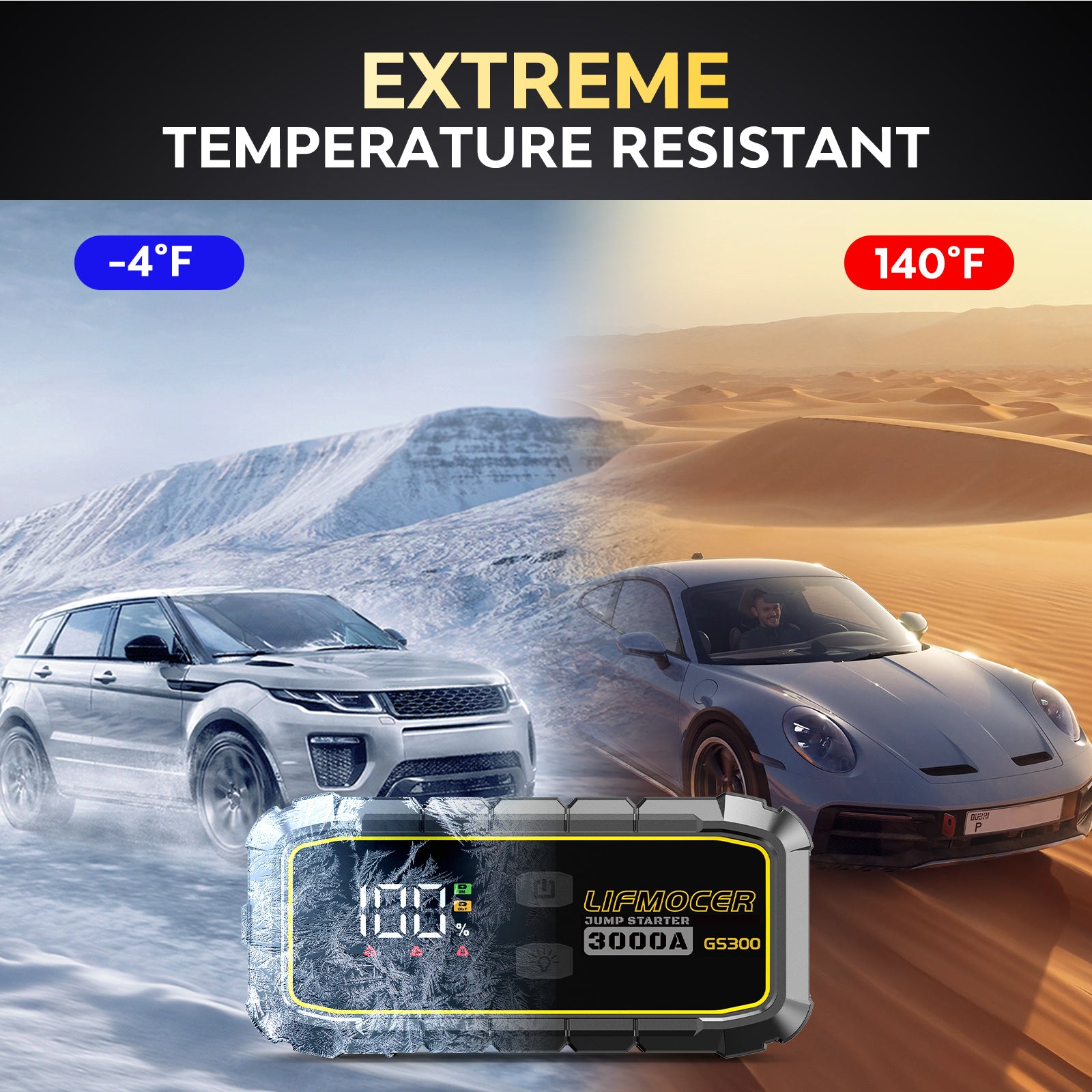 Lifmocer extreme temperature resistant jump starter